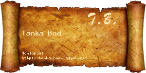 Tanka Bod névjegykártya